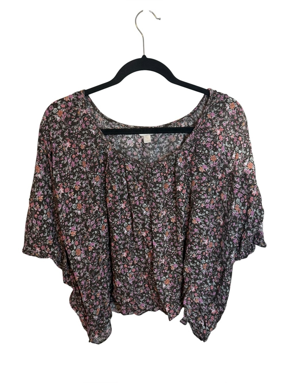 Garnet Hill Ditsy Floral Dolman Blouse